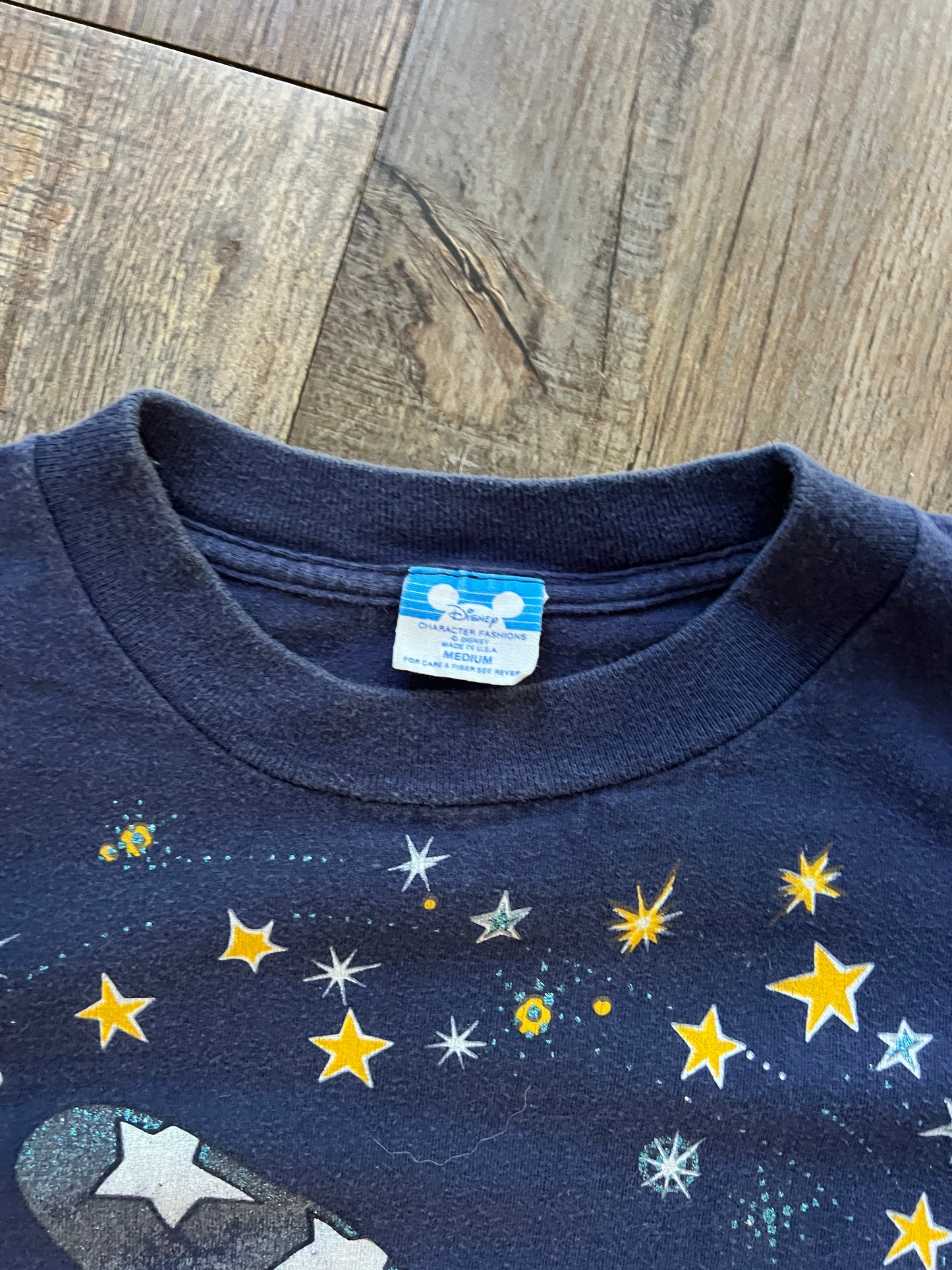 669 -Navy Sorcerer Mickey Stars Tee - M