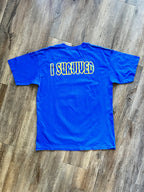 670 -Blue I Survived Tower of Terror Mickey Lightning Tee - M
