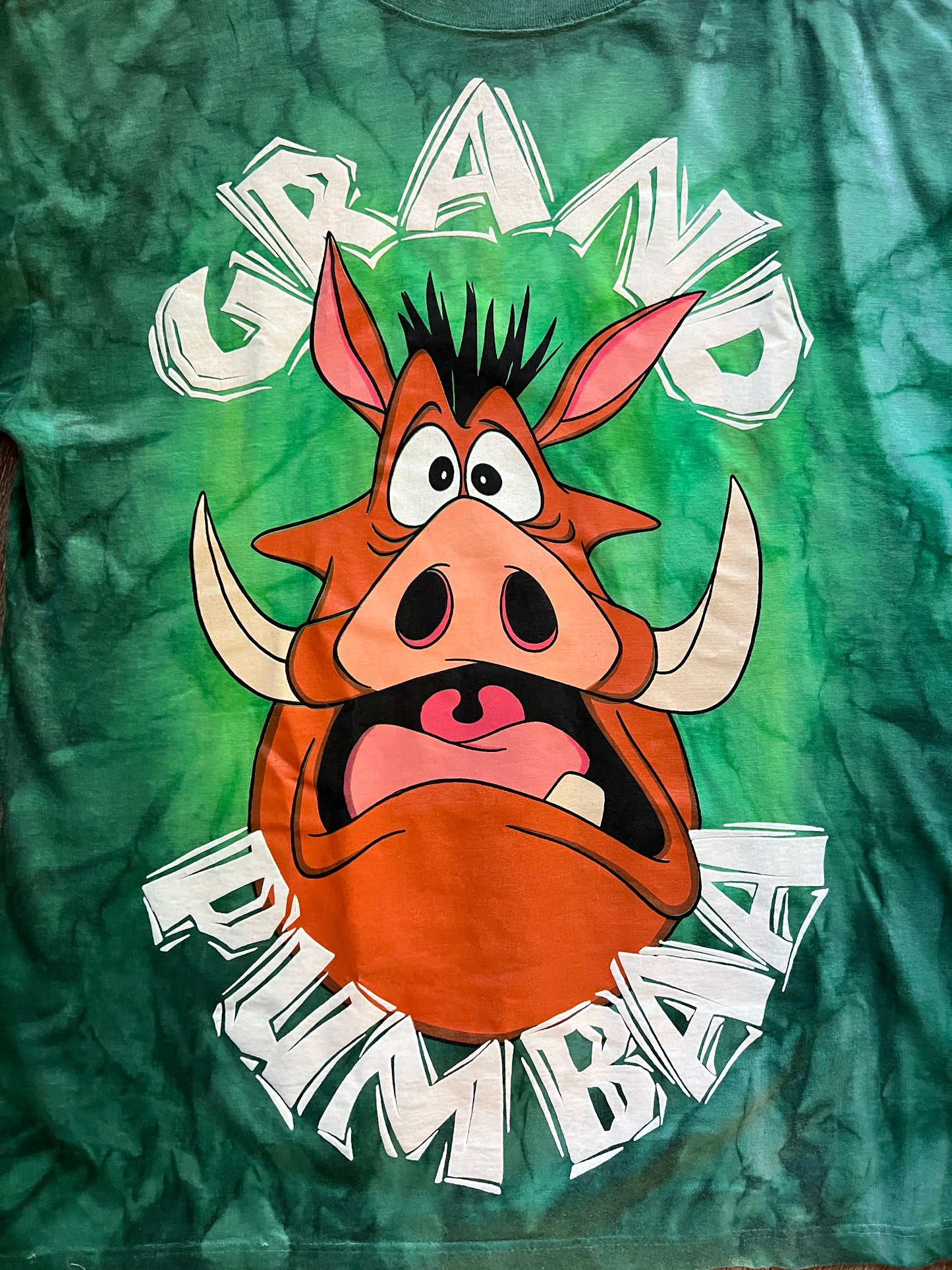 678 -Green Tie-Dye Grand Pumbaa Tee - OSFA
