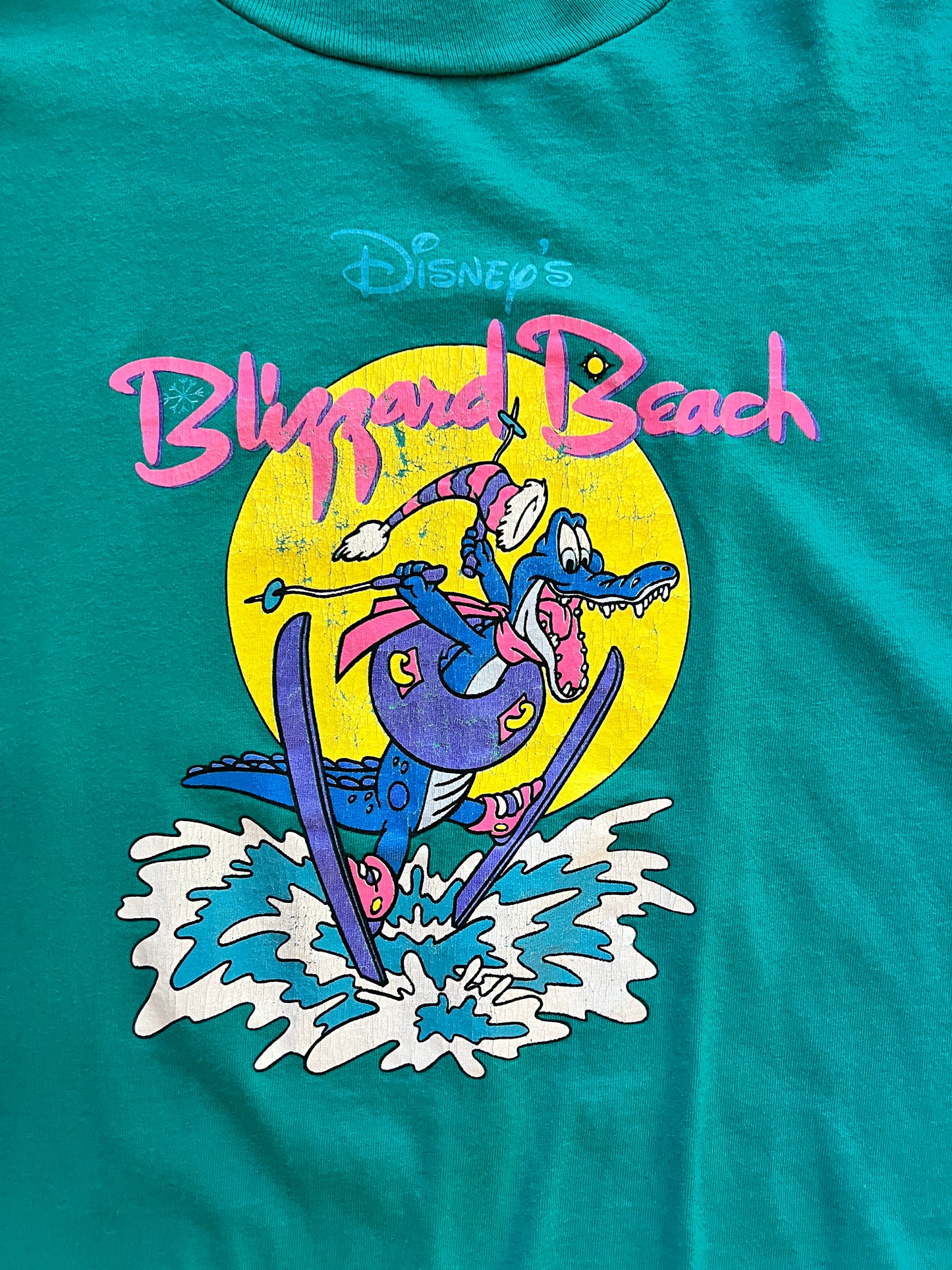 681 -Teal Blizzard Beach Skater Gator Tee - XL