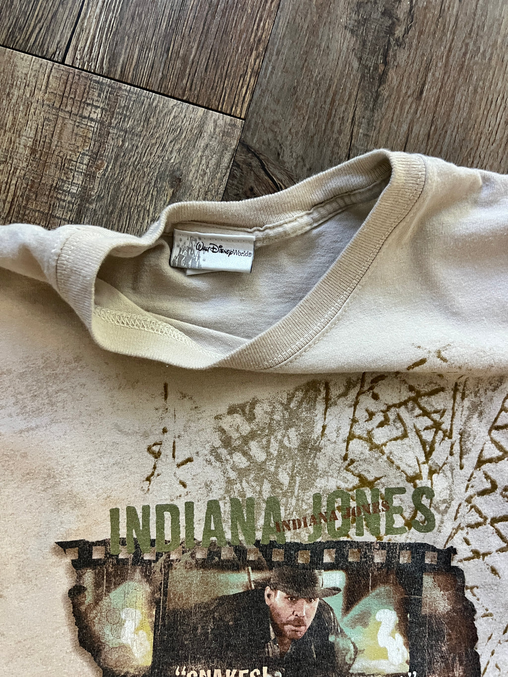 683 -Tan Indiana Jones Why Did It Have to Be Snakes Tee - M
