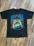 691 -Black I Survived Tower of Terror Drop Tee - Thrashed Neck - L