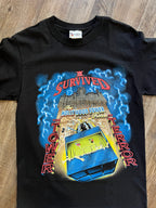 695 -Black I Survived Tower of Terror Drop Tee - M