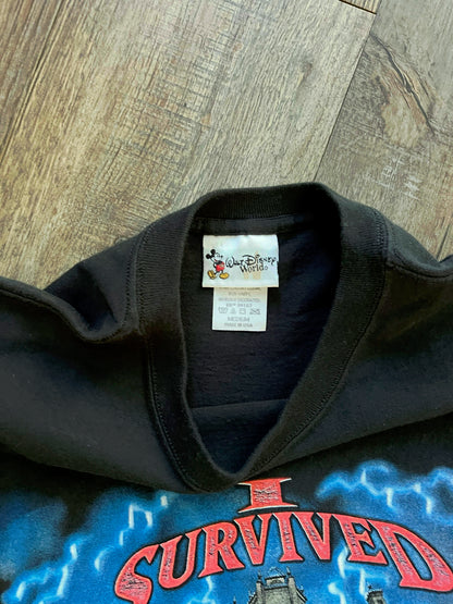 695 -Black I Survived Tower of Terror Drop Tee - M