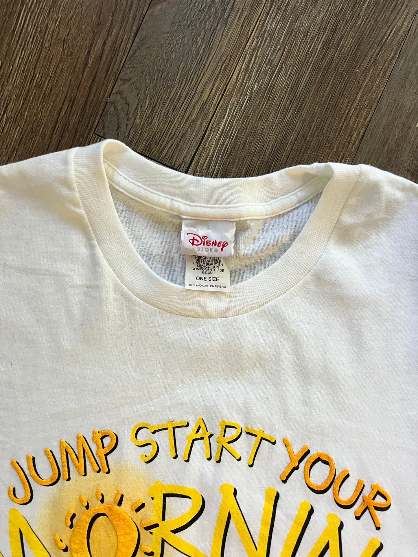 697 -White WTP & Tigger Jump Start Your Morning Sleep Shirt - OSFA
