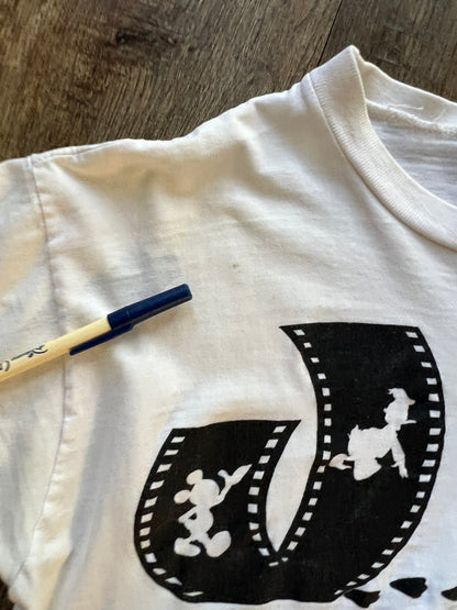 699 -White MGM Donald & Mickey Film Strip Tee
