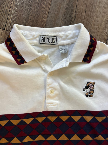 700 -White Aureus Mickey Golf Polo - XL