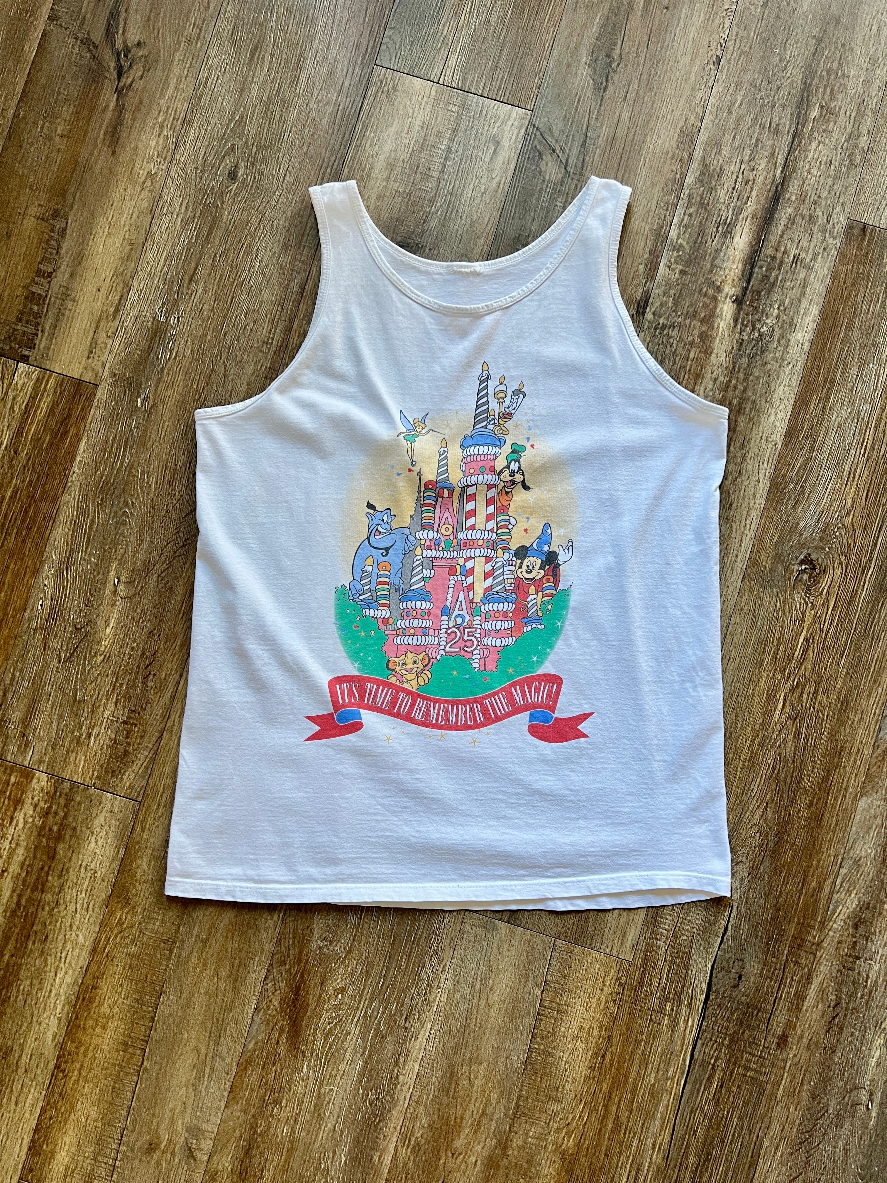 1199 - White 25th Anniversary Cake Castle Tank - NT/XL
