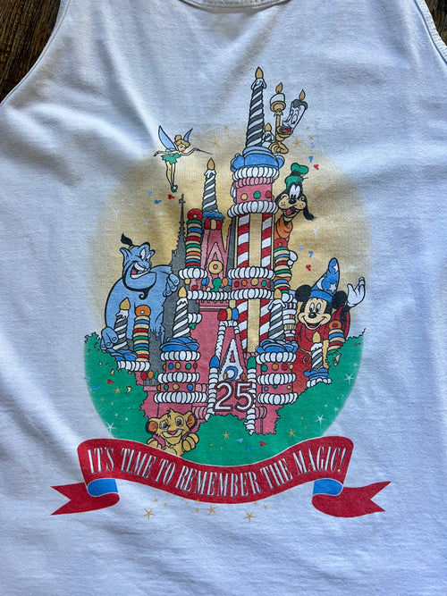 1199 - White 25th Anniversary Cake Castle Tank - NT/XL