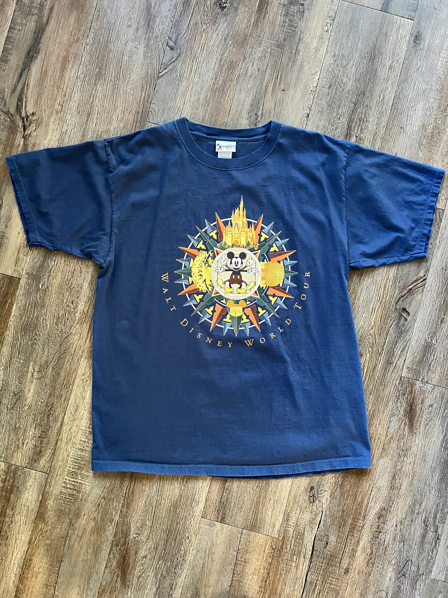 705 -Navy WDW Tour 4 Parks Compass Tee - XL