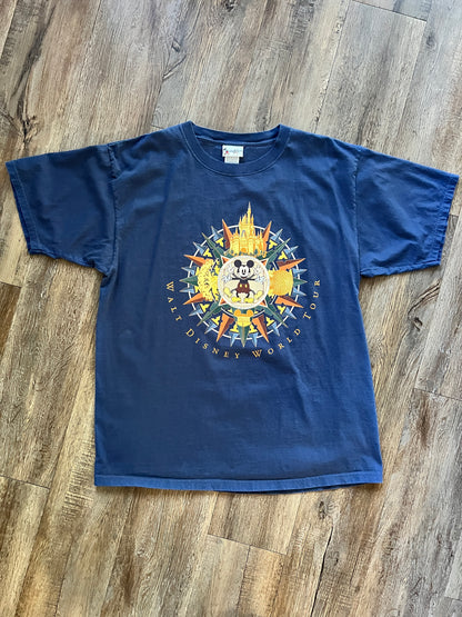 705 -Navy WDW Tour 4 Parks Compass Tee - XL