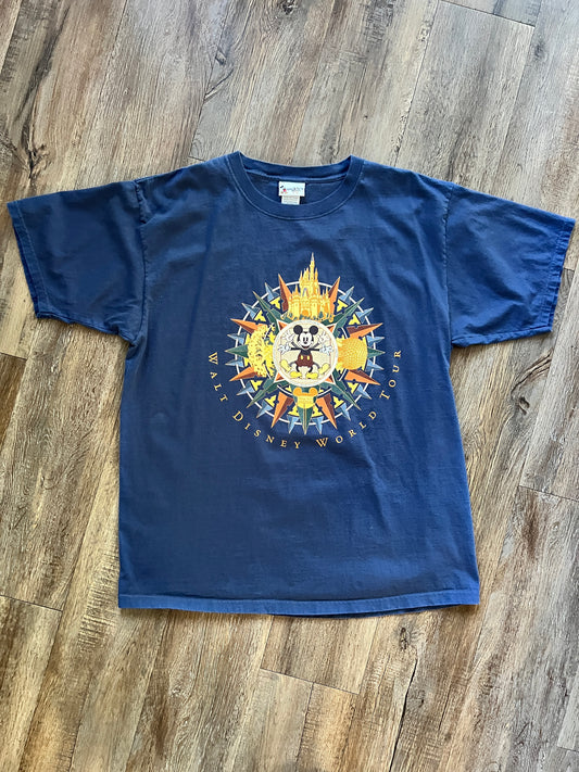 705 -Navy WDW Tour 4 Parks Compass Tee - XL
