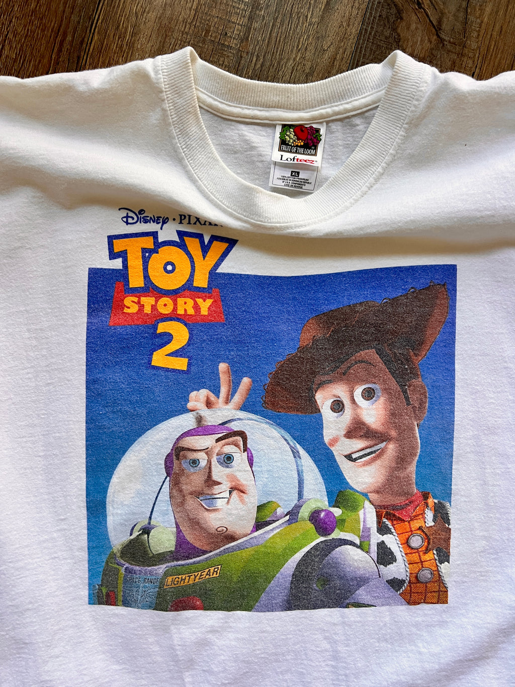 1201 -White Toy Story 2 The Disney Story Cast Member Promo Shirt - XL