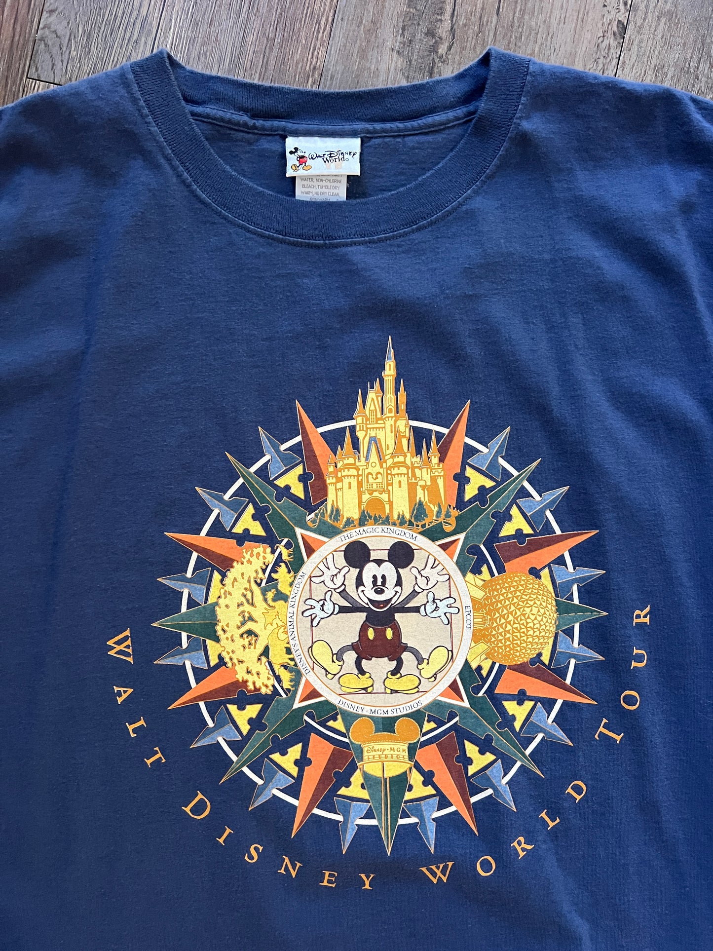 705 -Navy WDW Tour 4 Parks Compass Tee - XL