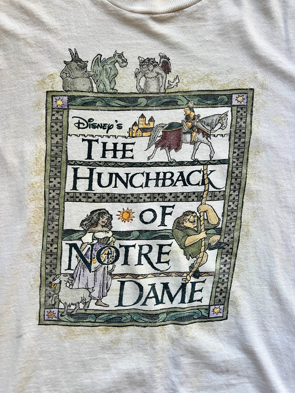1202 -White The Hunchback of Notre Dame Character Shirt - NT / L