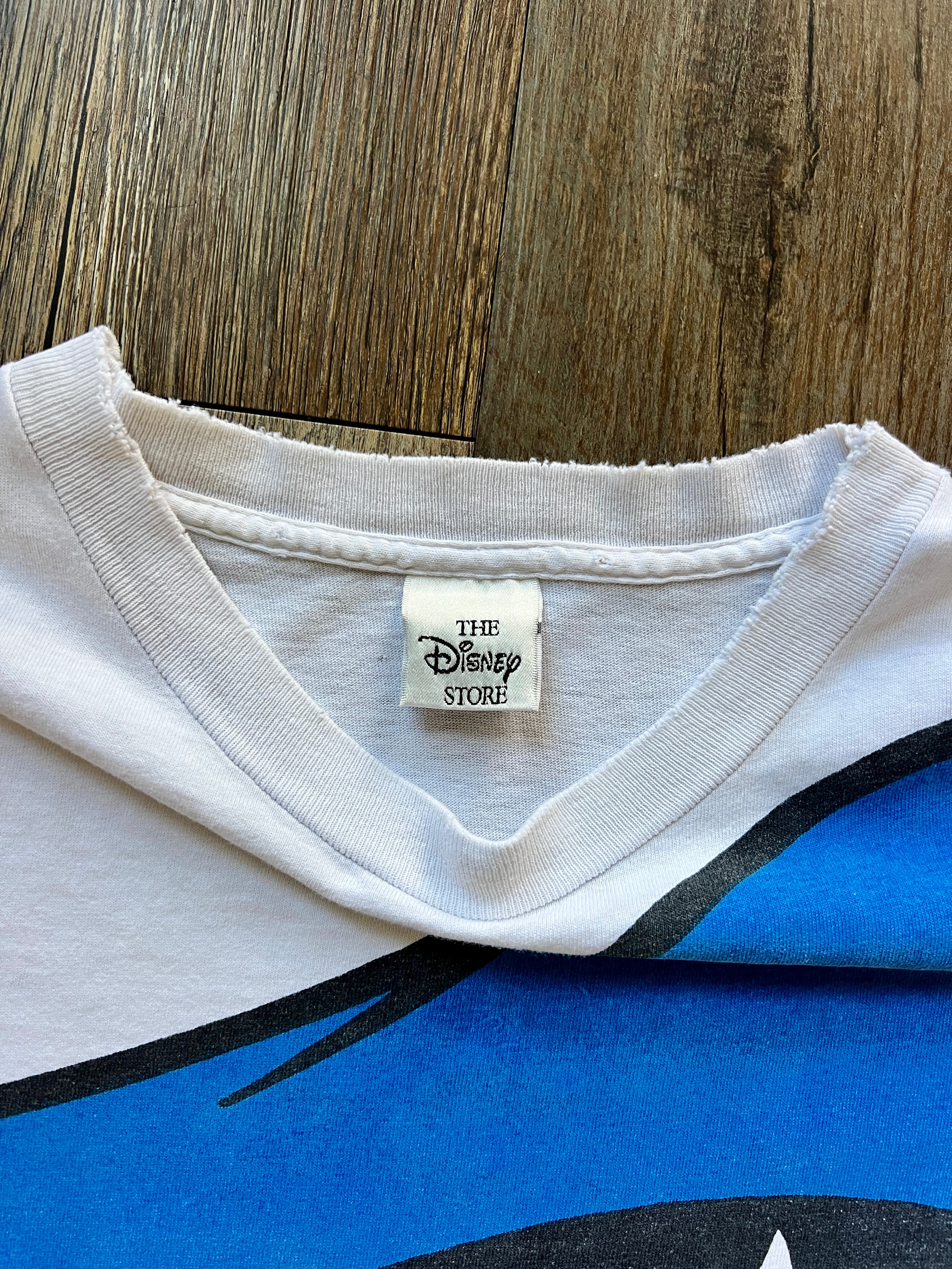 1204 -White Big Face Donald Duck Shirt - NT / OSFA