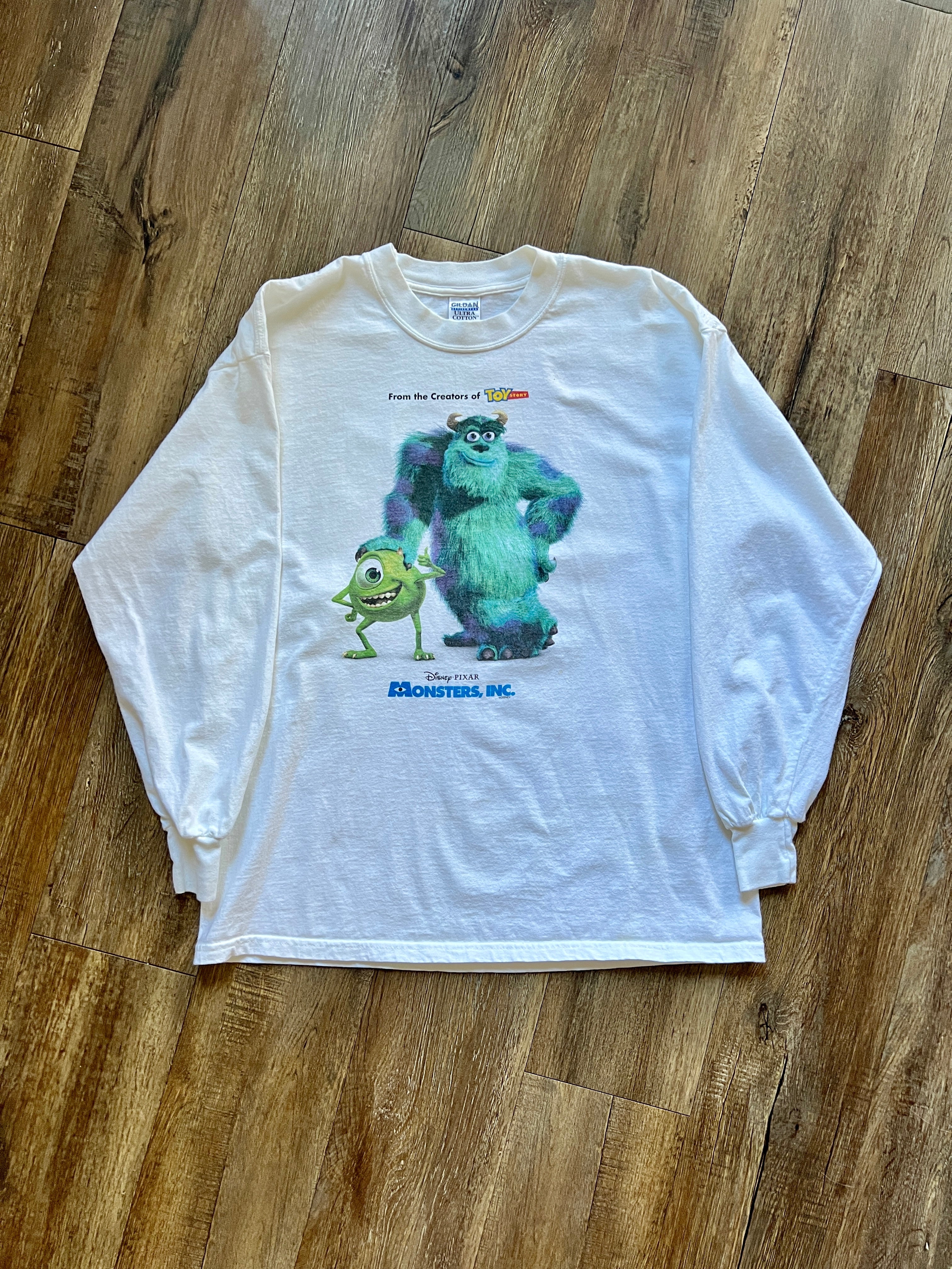 1205 -White Monsters Inc. Promo Shirt - XL