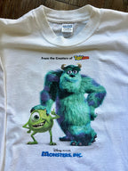 1205 -White Monsters Inc. Promo Shirt - XL