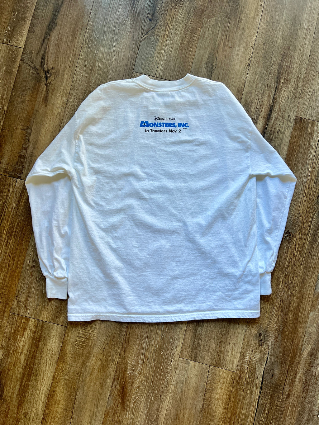 1205 -White Monsters Inc. Promo Shirt - XL