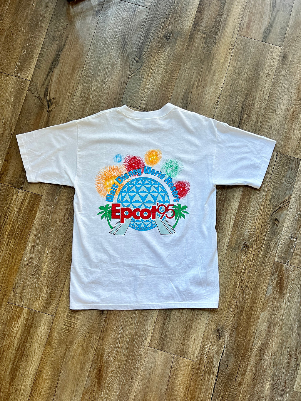 1207 -White 1995 EPCOT AT&T Rewards Shirt - L