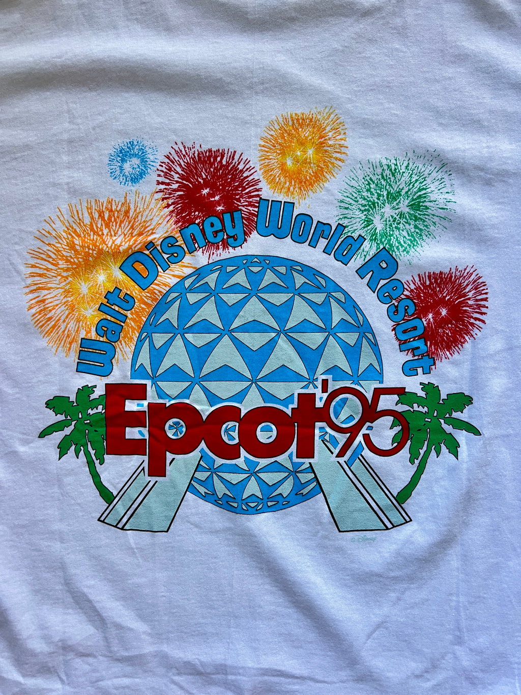 1207 -White 1995 EPCOT AT&T Rewards Shirt - L
