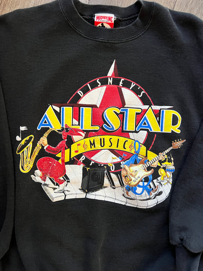 715  -Black All-Star Music Instrument Crewneck - L