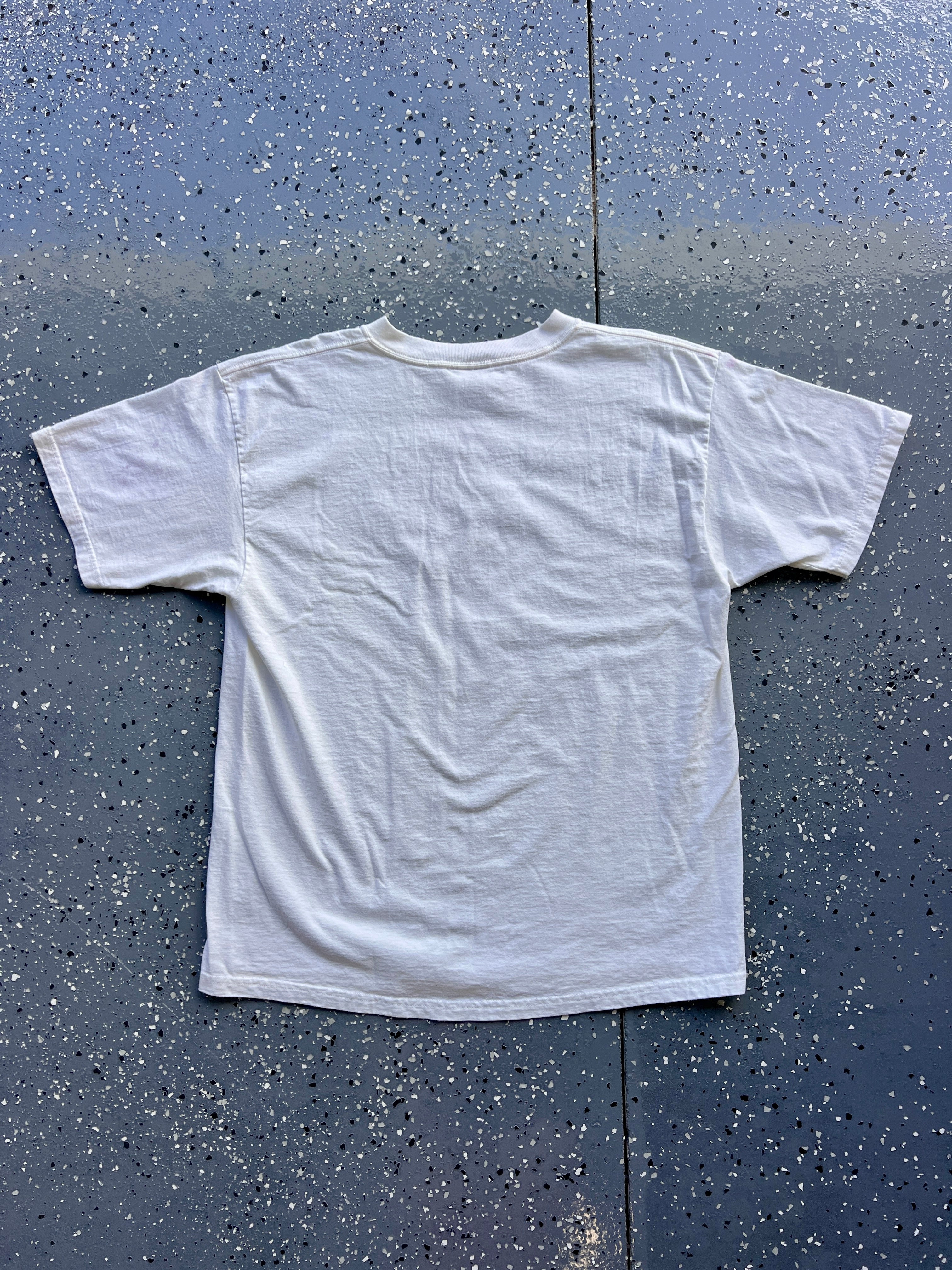 1432 - White Embroidered 1998 DAK Asia Opening Day Tee - L