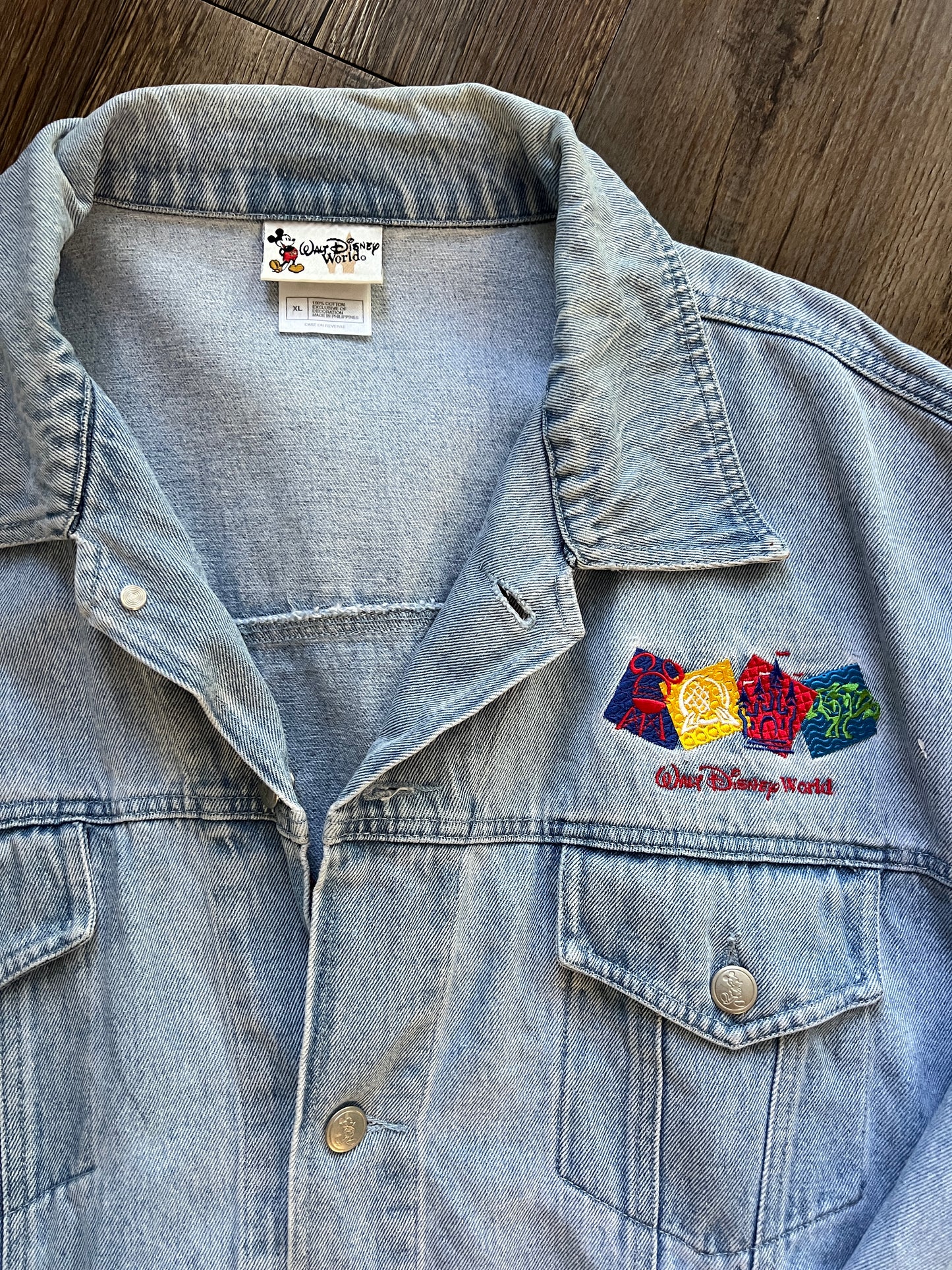 717 -Denim Embroidered WDW 4 Parks Jacket - XL