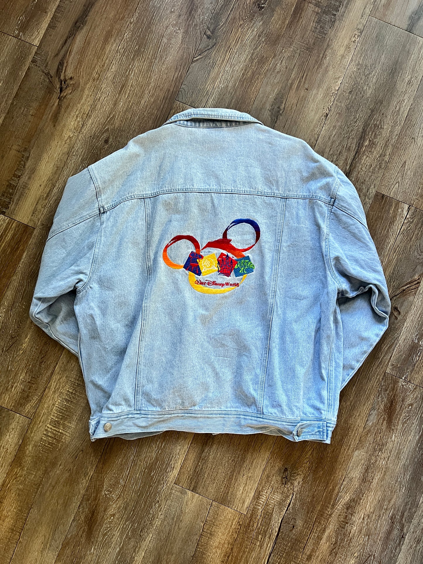 717 -Denim Embroidered WDW 4 Parks Jacket - XL