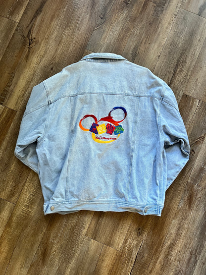 717 -Denim Embroidered WDW 4 Parks Jacket - XL