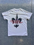 1413 - White Huinchback of Notre Dame Fleur de Lis Tee - M