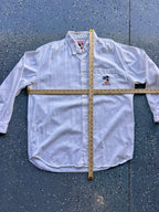 1433 - White Embroidered MGM Studios Mickey Button Up - XL