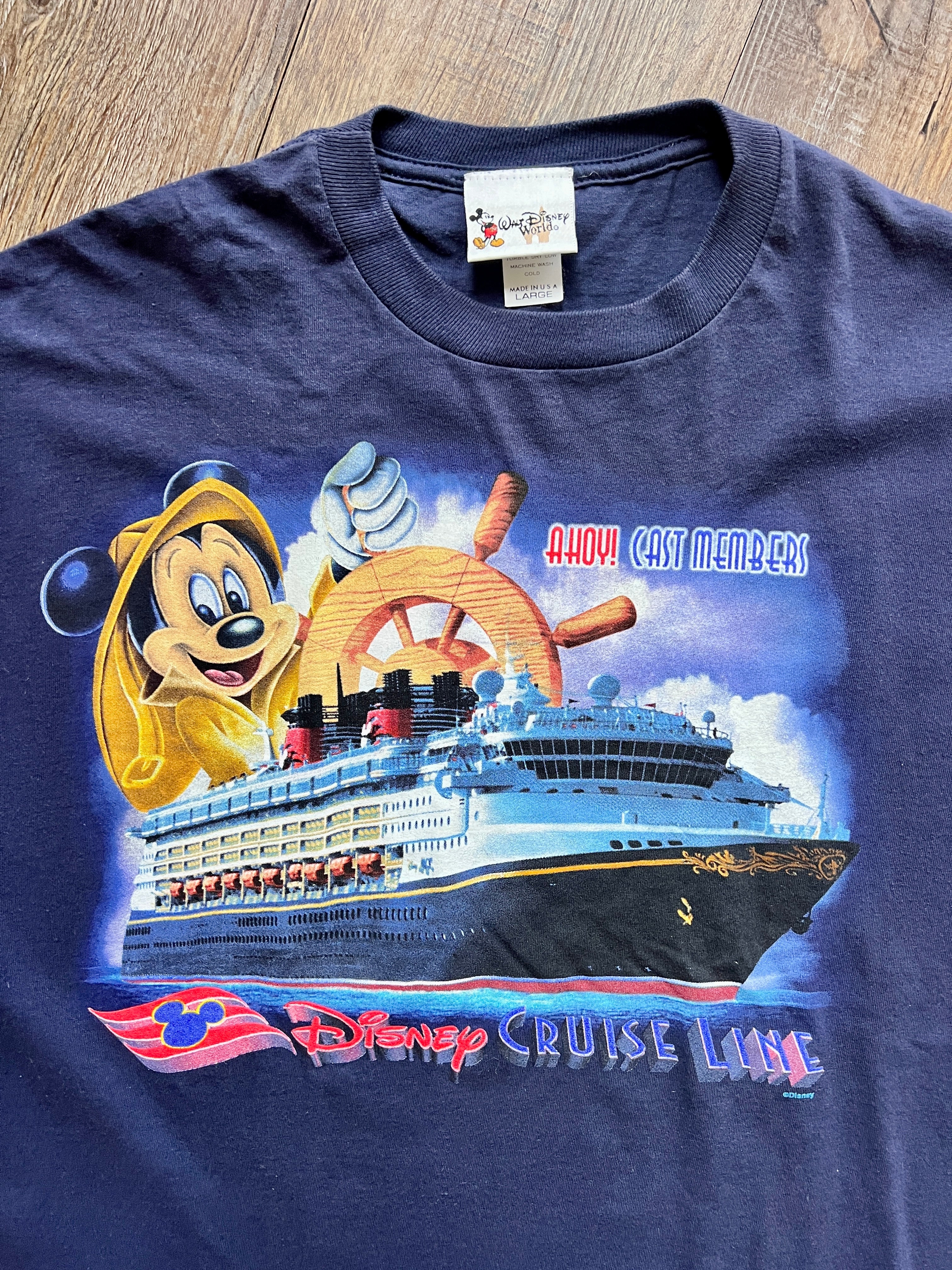 1216 - Navy Ahoy Cast Members! DCL Shirt - L