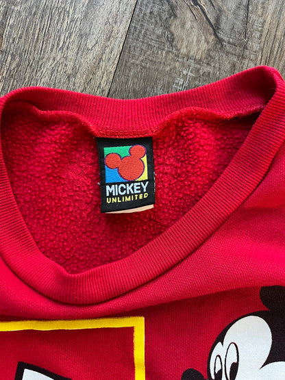 725 - Red, Blue, & Yellow Mickey Unlimited Crewneck - M