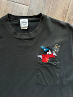 1221 -Black Embroidered Sorcerer Mickey Pocket Shirt - NT / XL