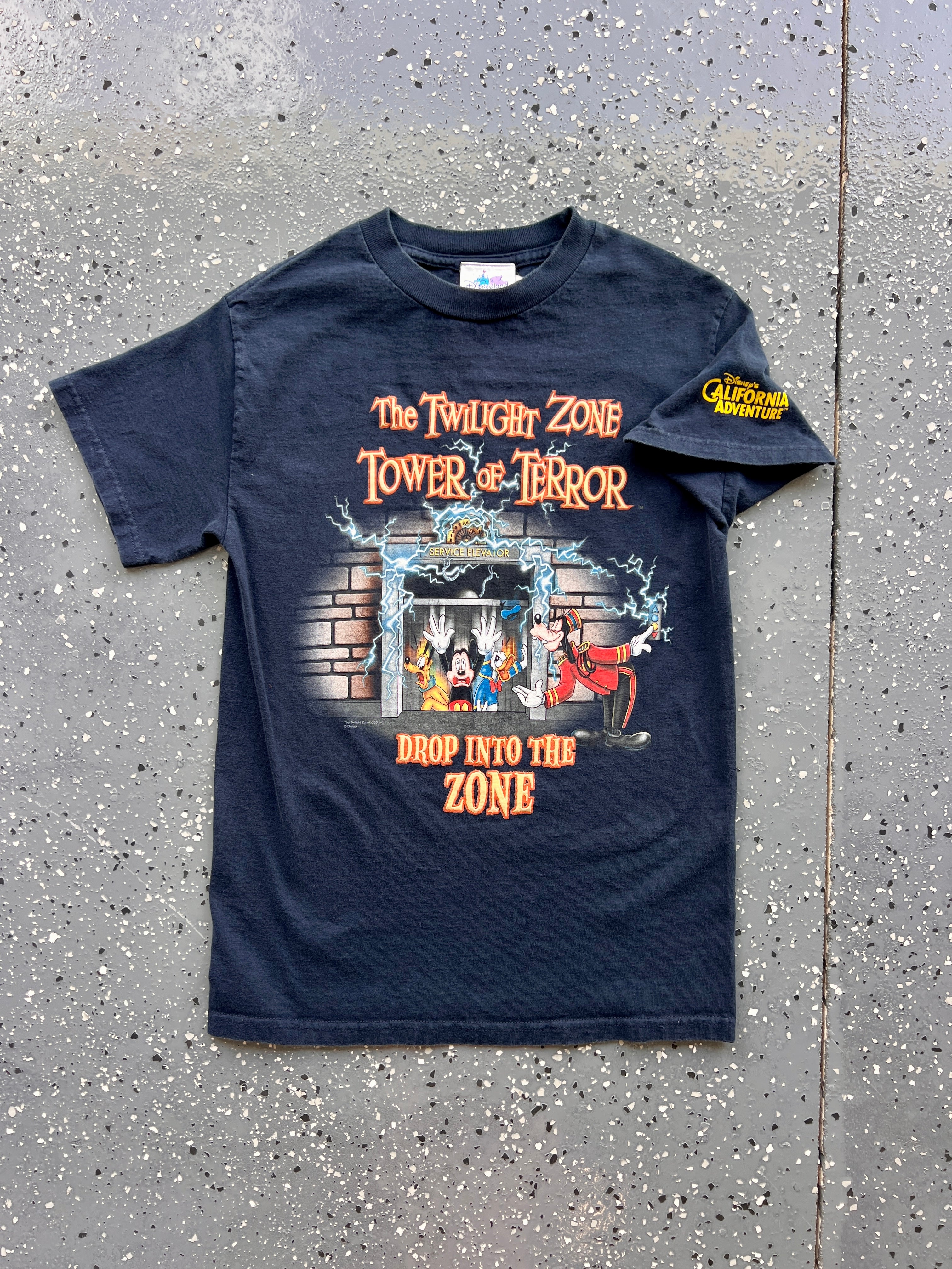 1424 - Navy Twilight Zone Tower of Terror Drop into the Zone Tee - S