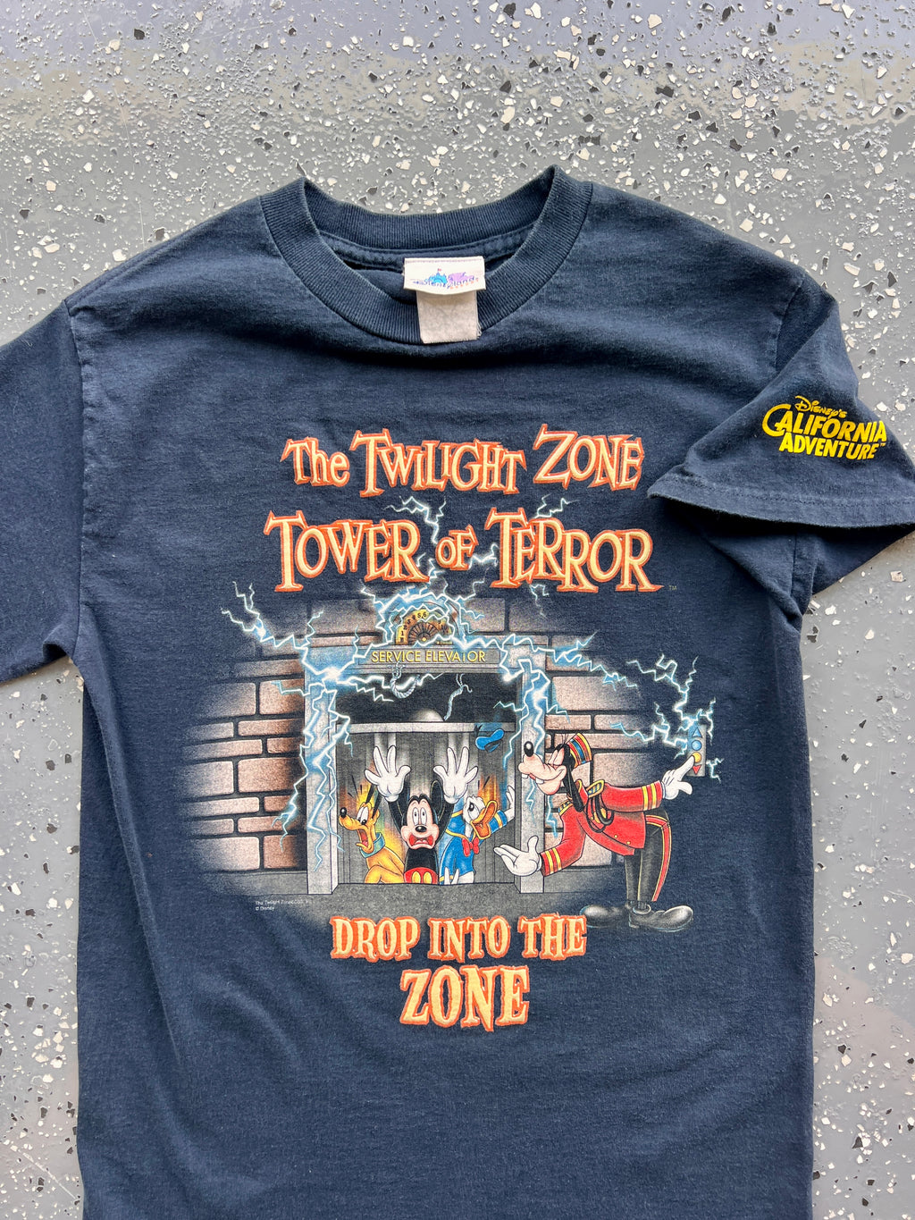 1424 - Navy Twilight Zone Tower of Terror Drop into the Zone Tee - S