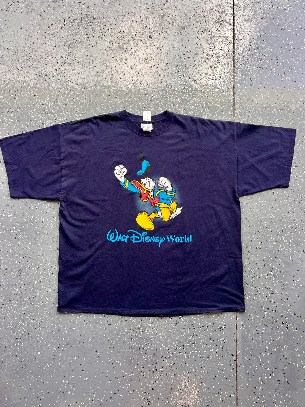 1435 - NWT Navy Angry Donald WDW Logo Tee - 2XL