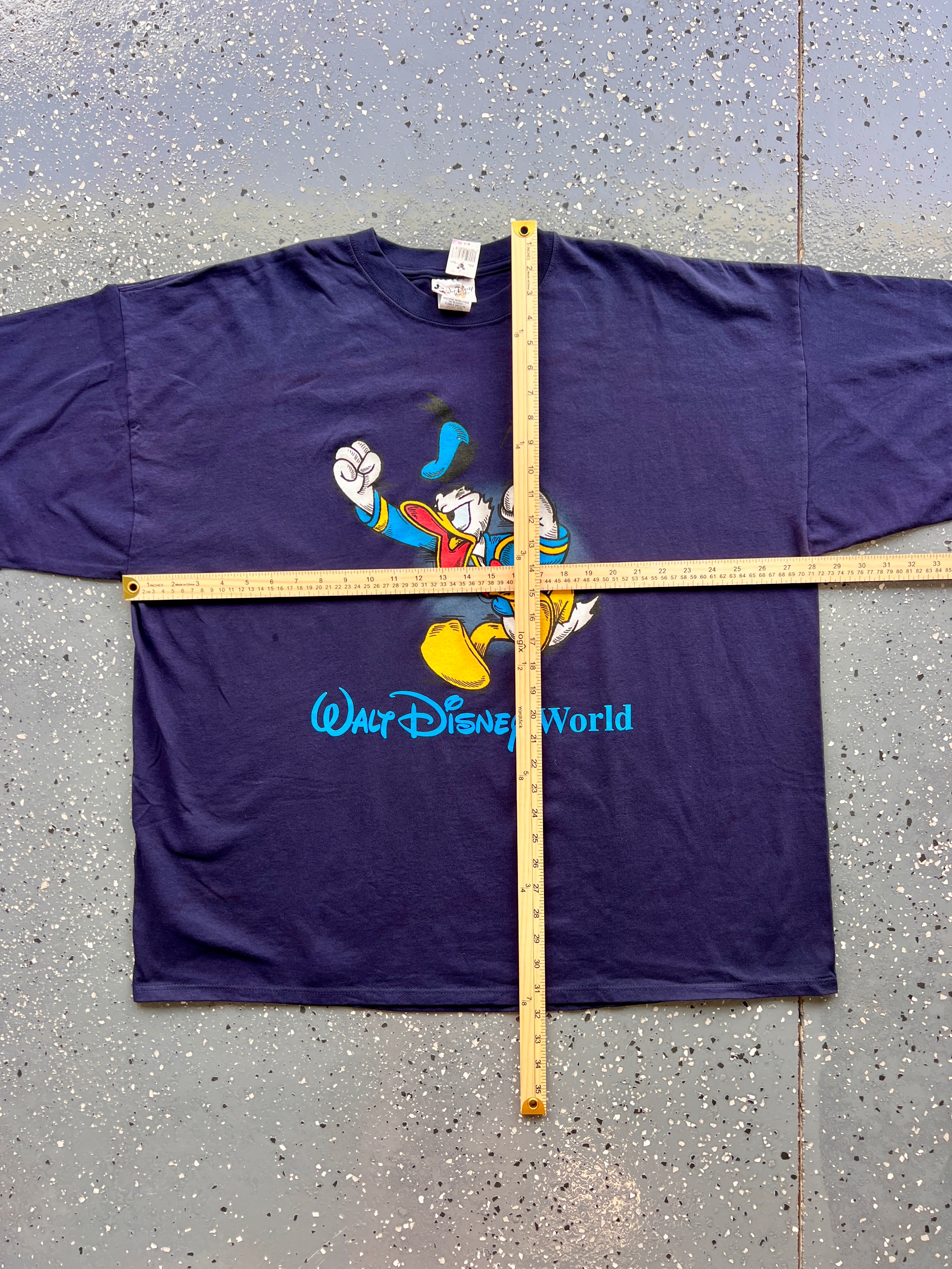 1435 - NWT Navy Angry Donald WDW Logo Tee - 2XL