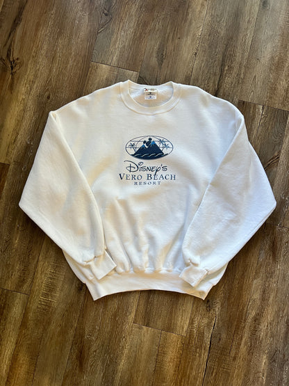 729 -White Vero Beach Logo Crewneck - 2X