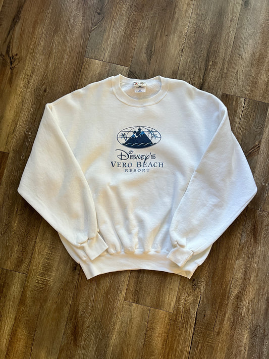 729 -White Vero Beach Logo Crewneck - 2X