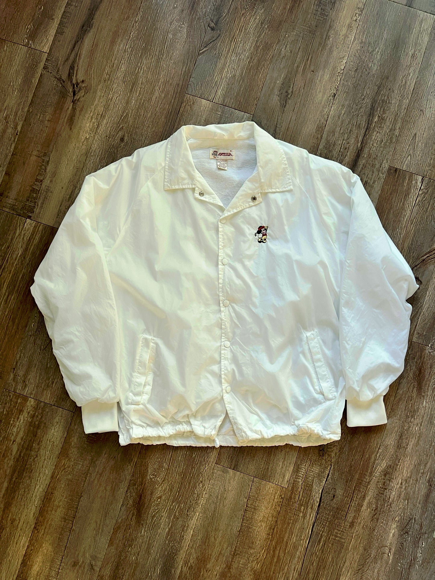 730 -White Embroidered Mickey Golf Windbreaker - XL