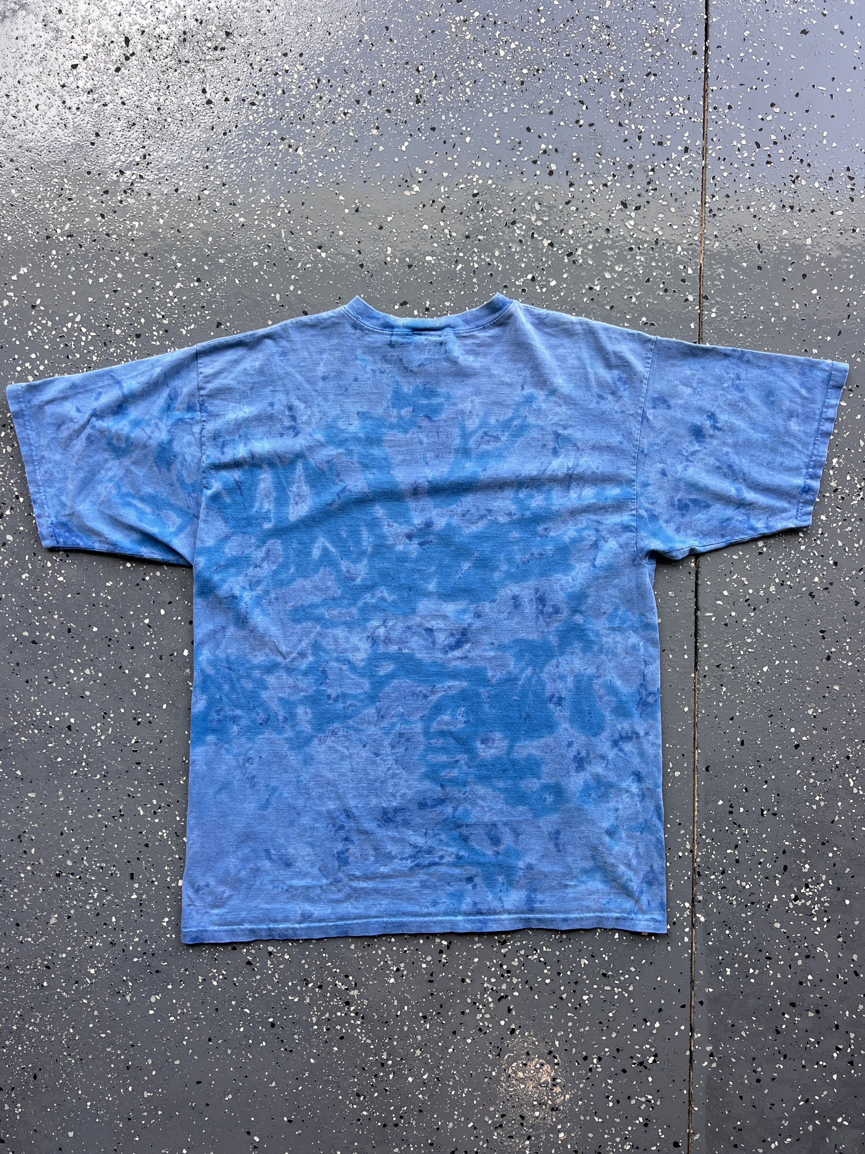 1436 - Blue Tie-Dye Embroidered Aladdin Pocket Tee - NT/XL