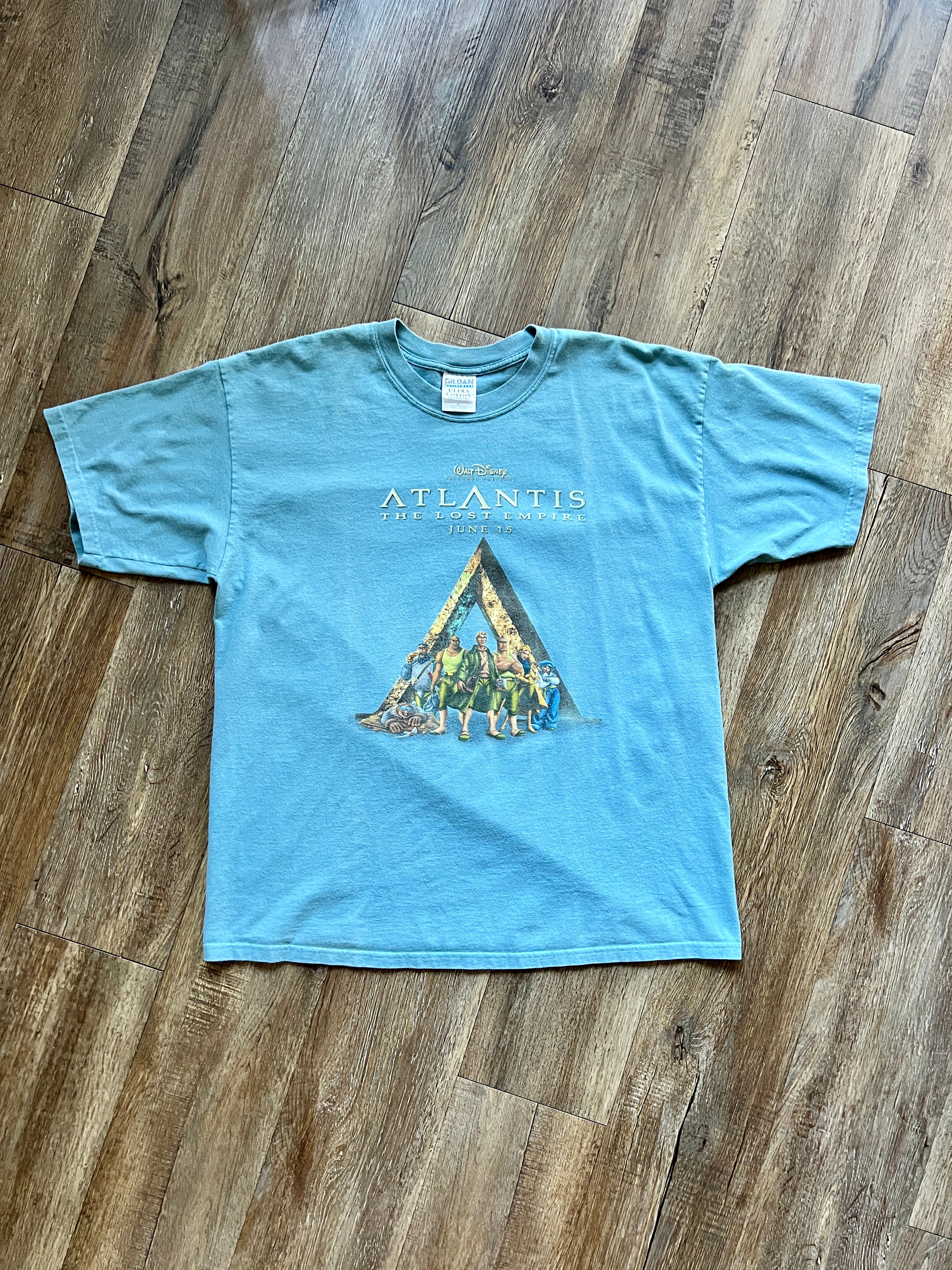 1227 -Blue Atlantis The Lost Journey Movie The Disney Store Promo Shirt - XL