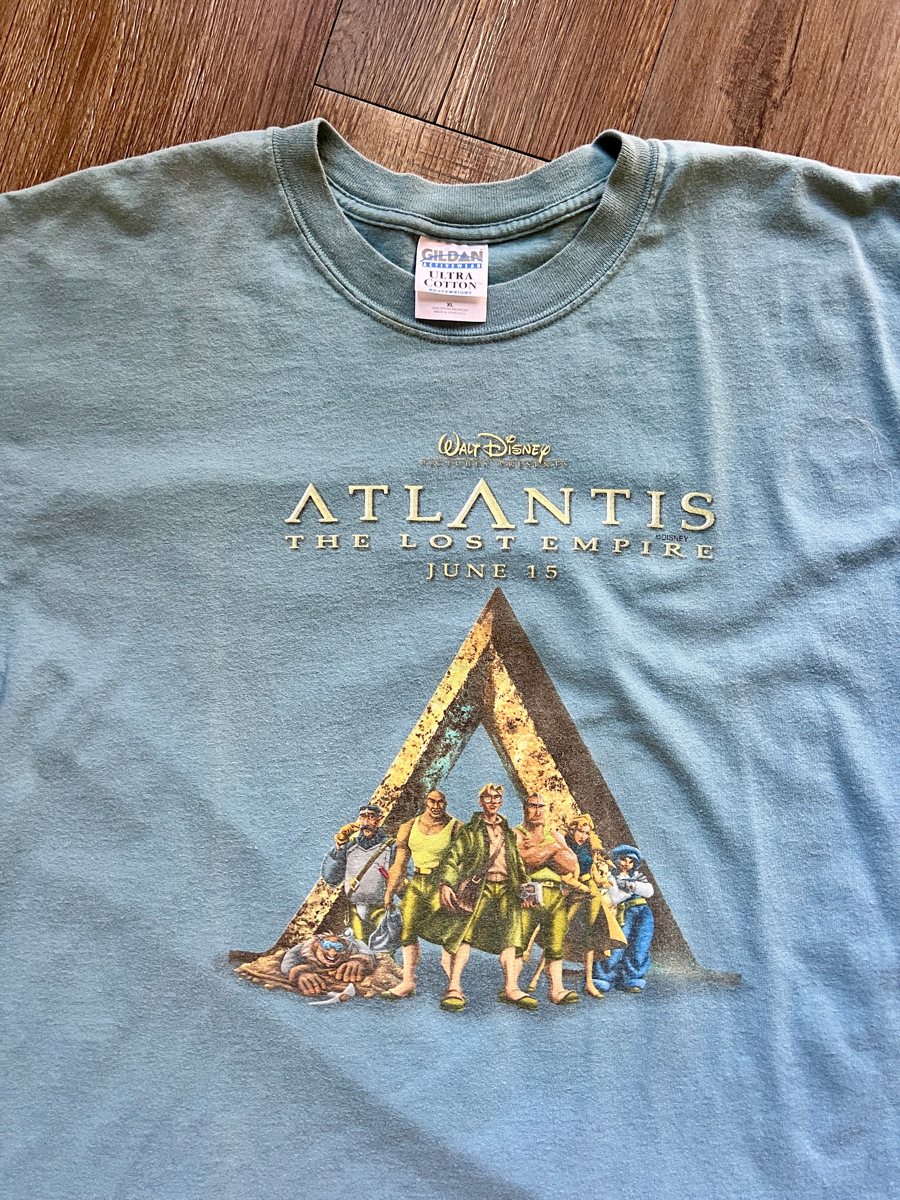 1227 -Blue Atlantis The Lost Journey Movie The Disney Store Promo Shirt - XL