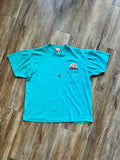 1228 -Green Embroidered Sleeping Tigger Alarm Clock Shirt - L/XL