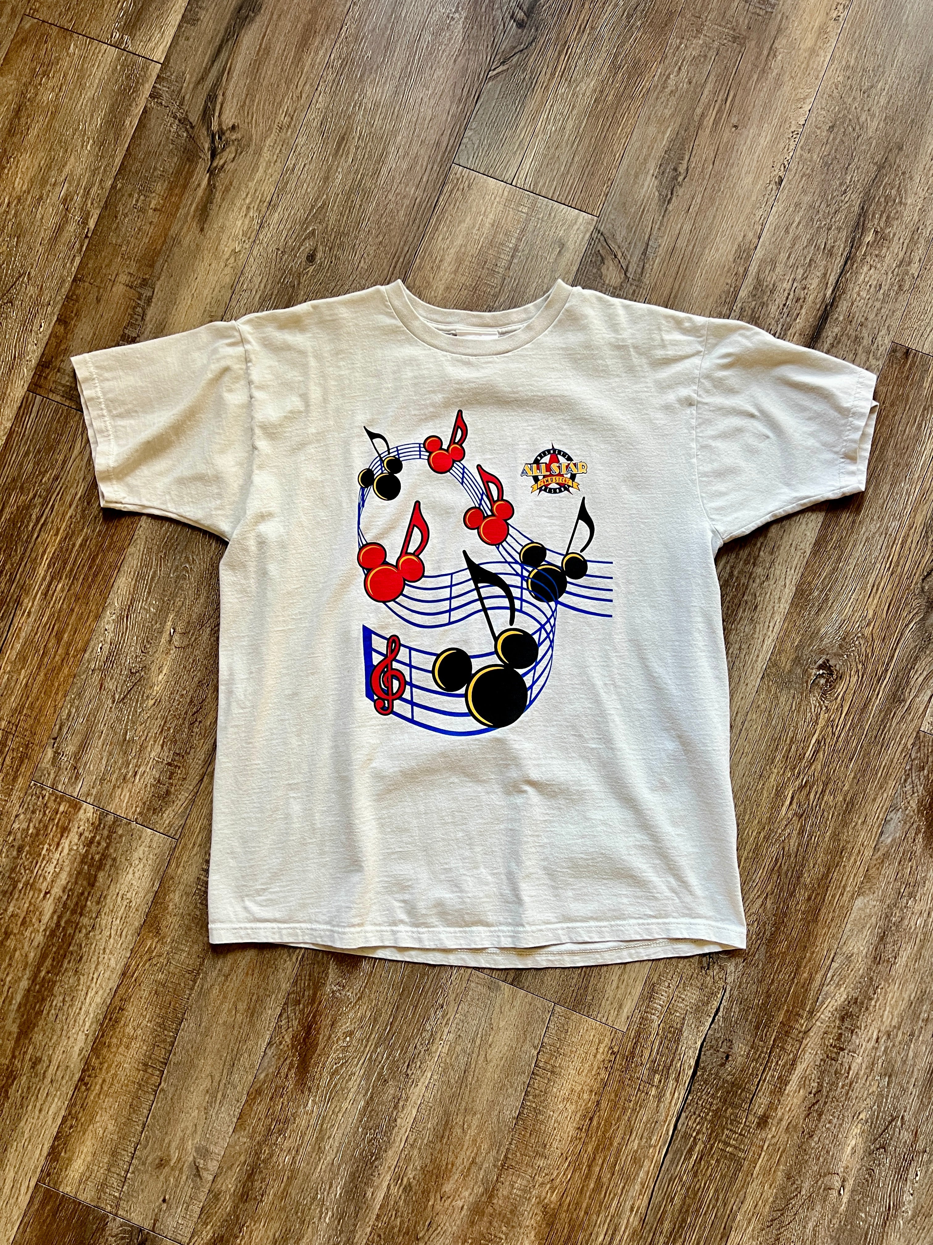 1229 -Beige All-Star Music Resort Music Note Shirt - XL