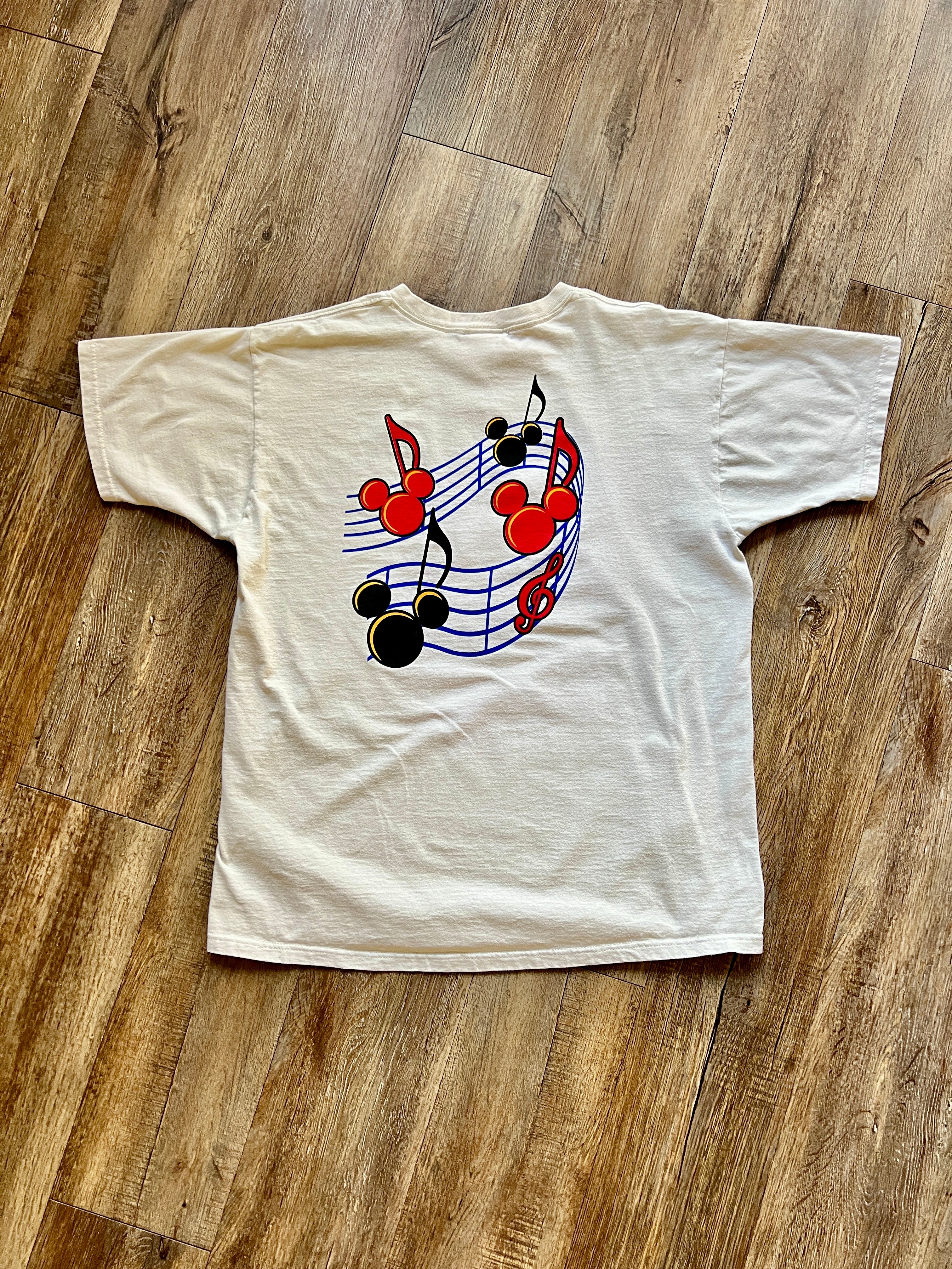 1229 -Beige All-Star Music Resort Music Note Shirt - XL