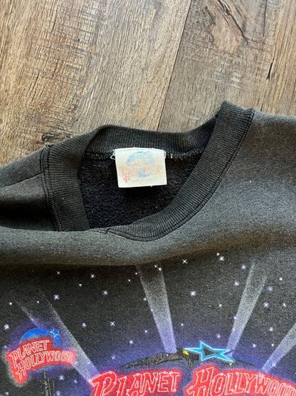 734 -Black Planet Hollywood WDW Logo Crewneck