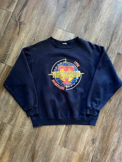735 -Black 1998 Disneyland Tomorrowland Crewneck - L